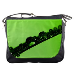 Green Drops Messenger Bag