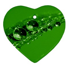 Green Drops Heart Ornament