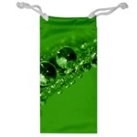 Green Drops Jewelry Bag Front