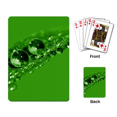 Green Drops Playing Cards Single Design by Siebenhuehner