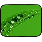 Green Drops Mini Fleece Blanket (Two Sided) 35 x27  Blanket Front