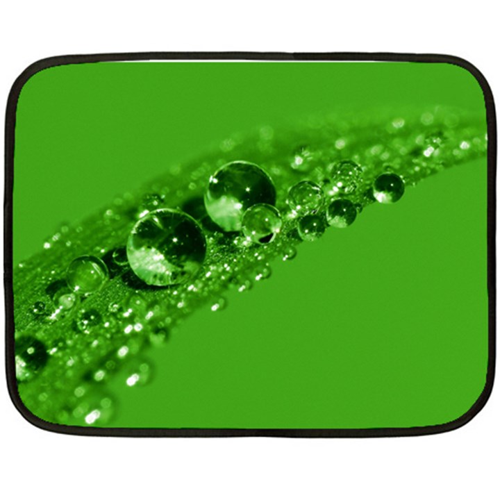 Green Drops Mini Fleece Blanket (Two Sided)