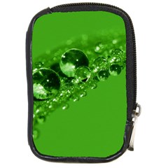 Green Drops Compact Camera Leather Case