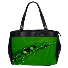 Green Drops Oversize Office Handbag (one Side)