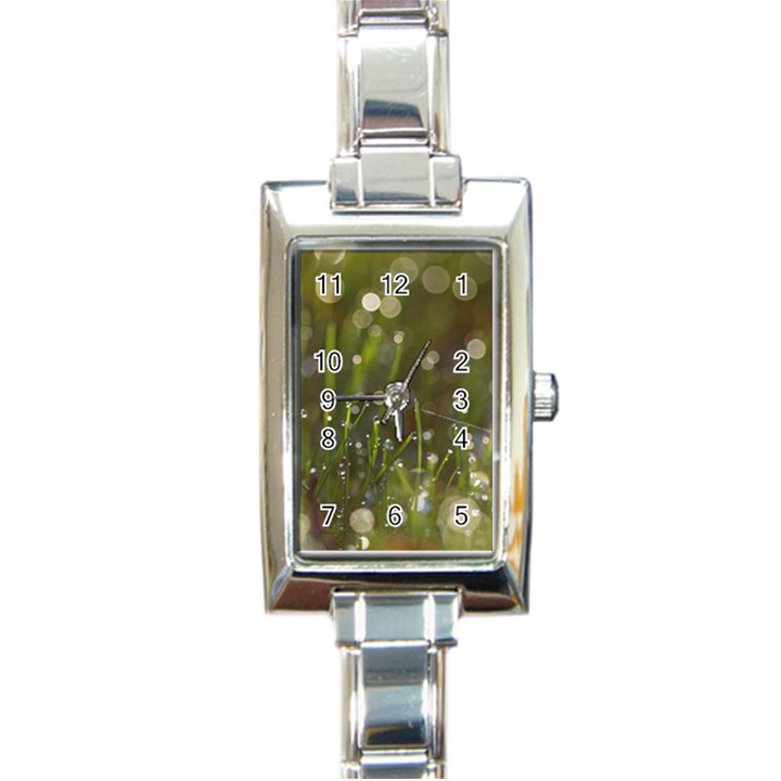 Waterdrops Rectangular Italian Charm Watch