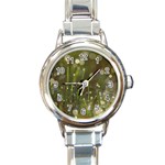 Waterdrops Round Italian Charm Watch Front