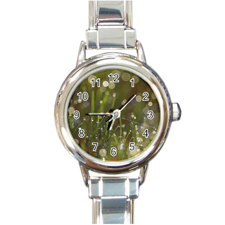 Waterdrops Round Italian Charm Watch