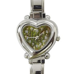 Waterdrops Heart Italian Charm Watch  by Siebenhuehner