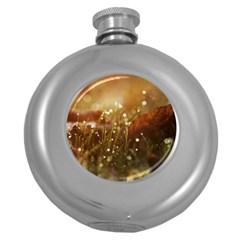 Waterdrops Hip Flask (round)