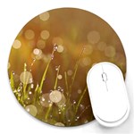 Waterdrops 8  Mouse Pad (Round) Front