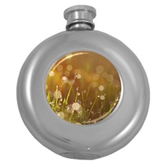 Waterdrops Hip Flask (round)