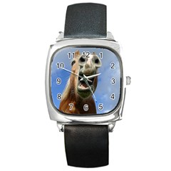 Haflinger  Square Leather Watch by Siebenhuehner