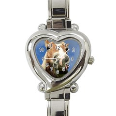 Haflinger  Heart Italian Charm Watch  by Siebenhuehner