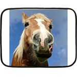 Haflinger  Mini Fleece Blanket (Two Sided) 35 x27  Blanket Back