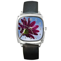 Daisy Square Leather Watch