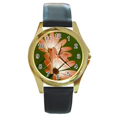 Osterspermum Round Metal Watch (gold Rim)  by Siebenhuehner