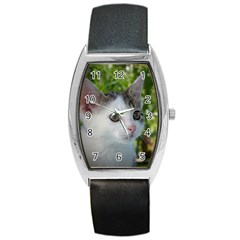 Young Cat Tonneau Leather Watch