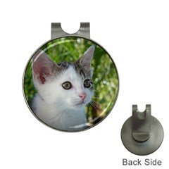 Young Cat Hat Clip With Golf Ball Marker