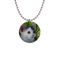 Young Cat Button Necklace by Siebenhuehner