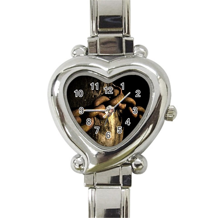 Chain Heart Italian Charm Watch 