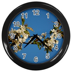 Cherry Blossom Wall Clock (black)