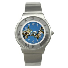 Cherry Blossom Stainless Steel Watch (unisex)