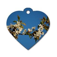 Cherry Blossom Dog Tag Heart (one Sided) 