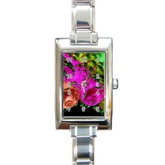 Tubules Rectangular Italian Charm Watch by Siebenhuehner