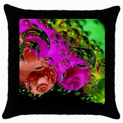 Tubules Black Throw Pillow Case by Siebenhuehner