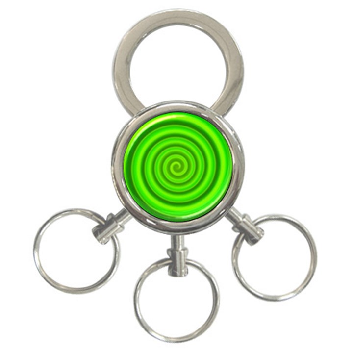 Modern Art 3-Ring Key Chain