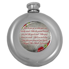 Maggie s Quote Hip Flask (round)