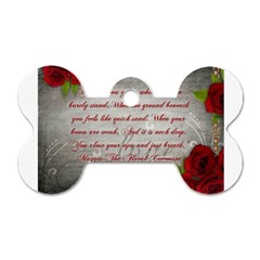 Maggie s Quote Dog Tag Bone (two Sided) by AuthorPScott