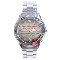 Maggie s Quote Stainless Steel Watch (men s)