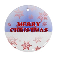 Christmas Time Round Ornament (two Sides)