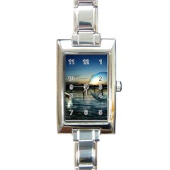 Magic Balls Rectangular Italian Charm Watch by Siebenhuehner