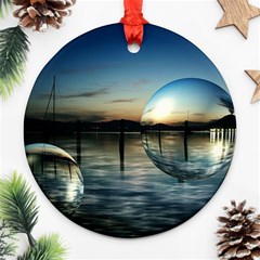 Magic Balls Round Ornament (two Sides) by Siebenhuehner