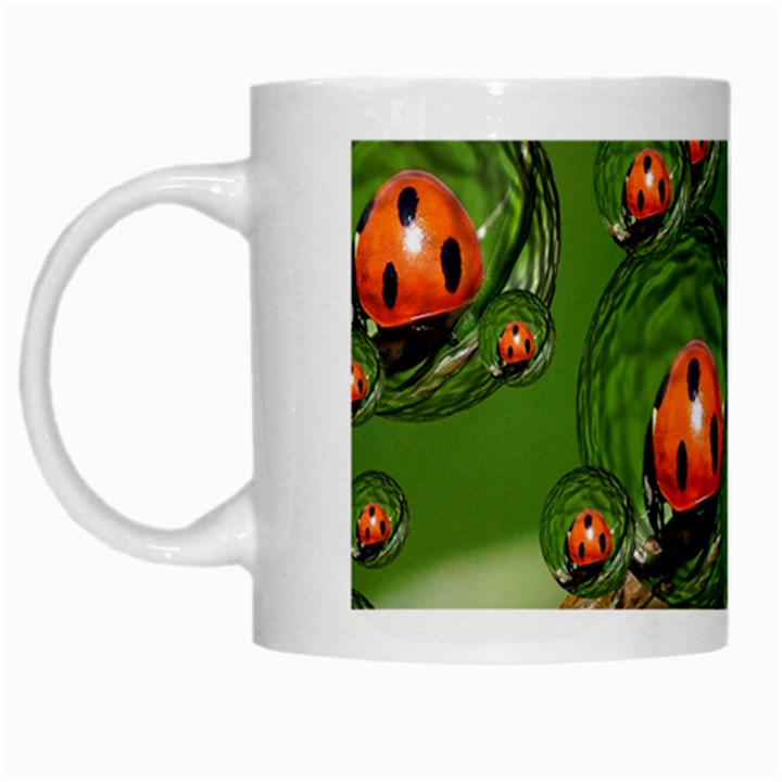 Ladybird White Coffee Mug