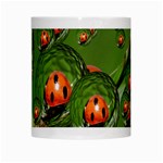 Ladybird White Coffee Mug Center