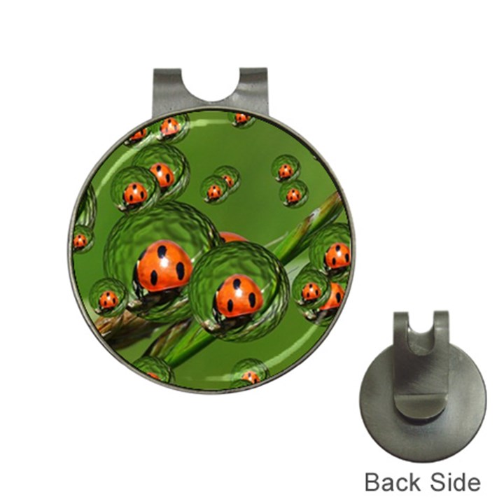 Ladybird Hat Clip with Golf Ball Marker