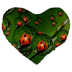 Ladybird 19  Premium Heart Shape Cushion