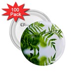 Leafs With Waterreflection 2.25  Button (100 pack) Front