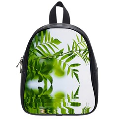 Leafs With Waterreflection School Bag (small) by Siebenhuehner