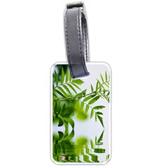 Leafs With Waterreflection Luggage Tag (one Side) by Siebenhuehner