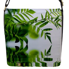 Leafs With Waterreflection Flap Closure Messenger Bag (small) by Siebenhuehner