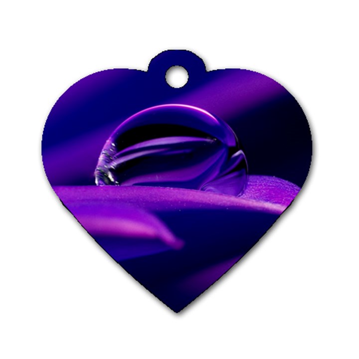 Waterdrop Dog Tag Heart (Two Sided)