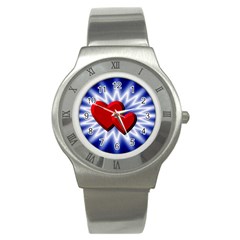 Love Stainless Steel Watch (unisex) by Siebenhuehner