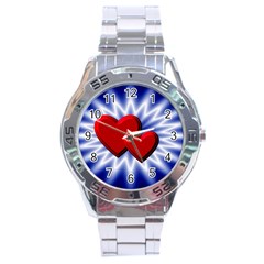 Love Stainless Steel Watch (men s) by Siebenhuehner