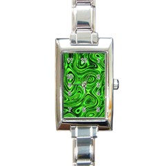 Modern Art Rectangular Italian Charm Watch by Siebenhuehner