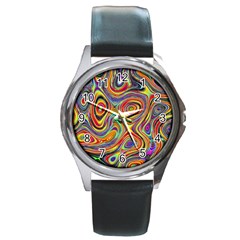 Modern  Round Metal Watch (silver Rim)