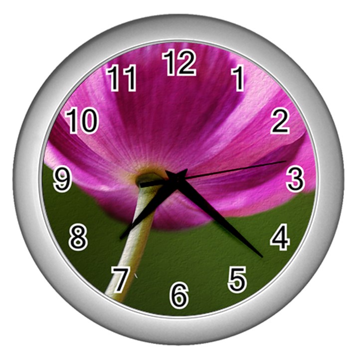 Poppy Wall Clock (Silver)